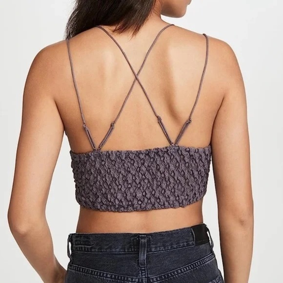 Free people FP one adella bralette charcoal - Picture 2 of 10